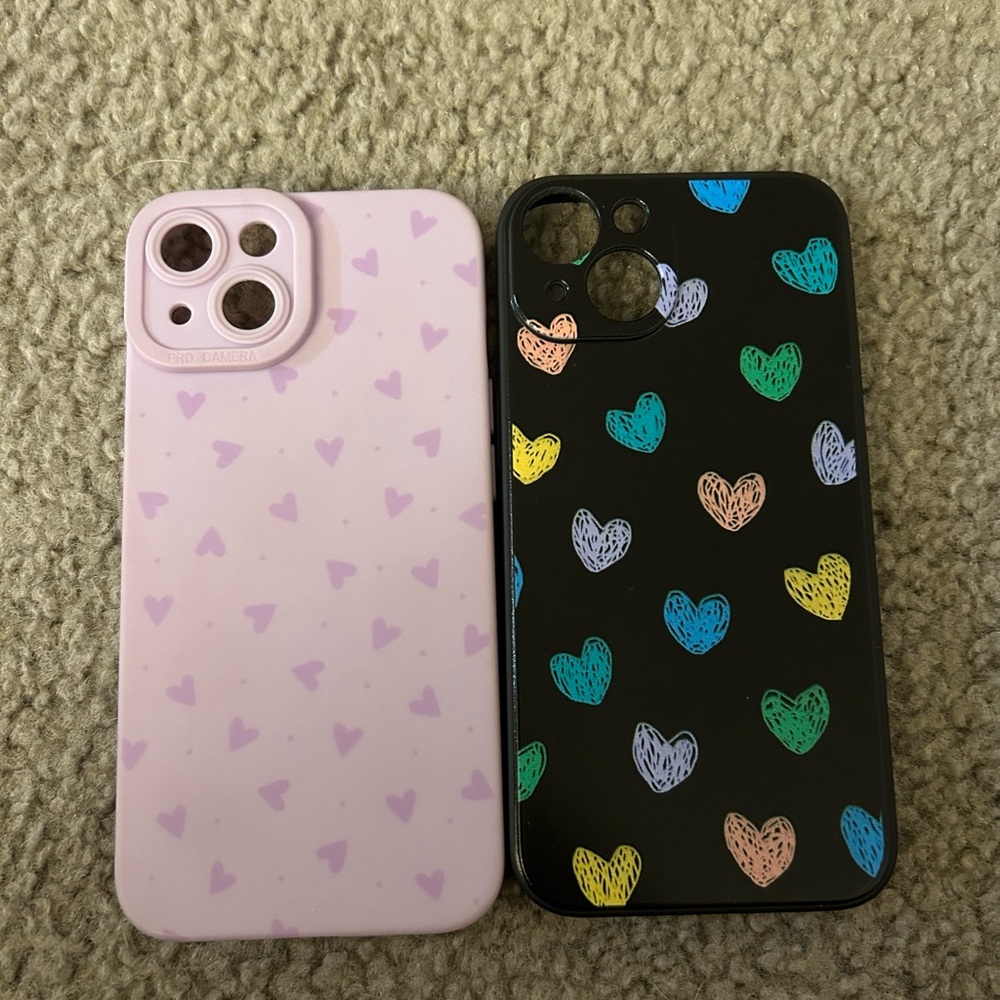 2 heart iPhone 14 cases